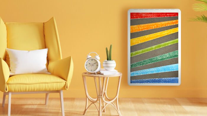 Designer electric radiator MAX in lava stone