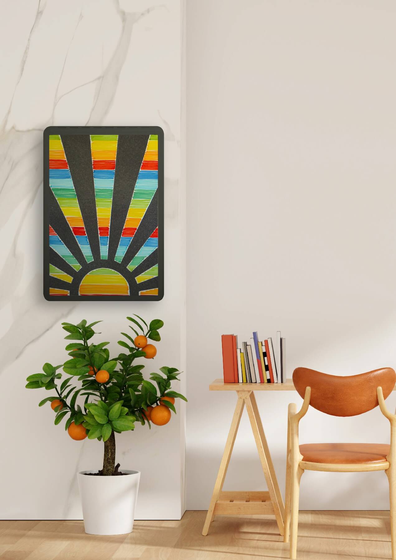 Designer electric radiators MAX lava technology sole-arcobaleno