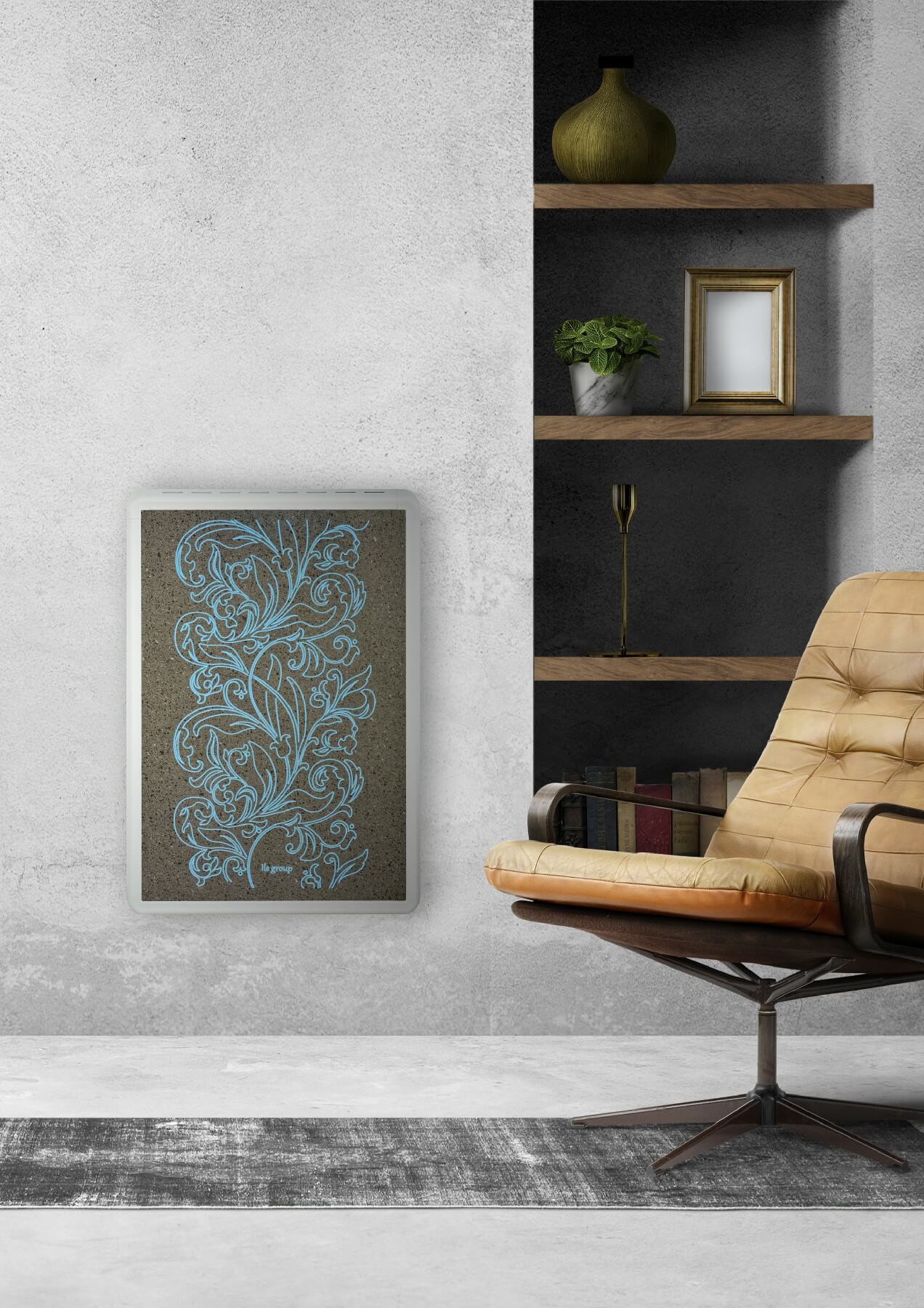 MAX Lava stone electric designer radiator, model floreale