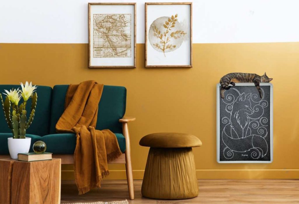 MAX Electric Radiators in Lava Stone, natural radiant heating