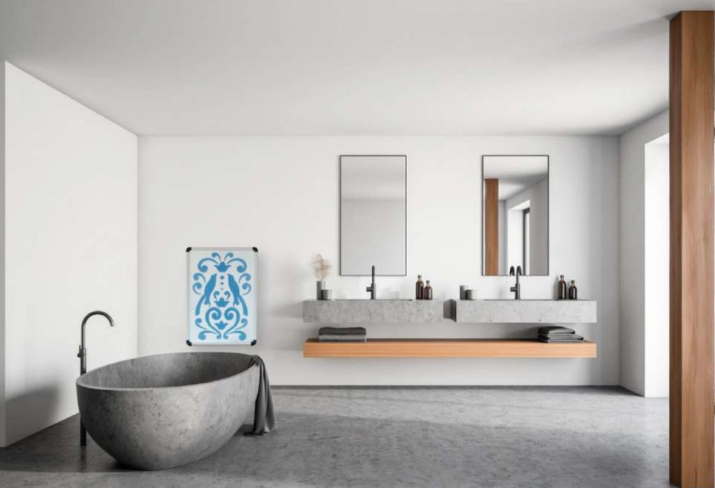 MAX Electric Radiators in Lava Stone, natural radiant heating